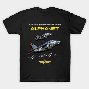 Alpha Jet Belgium Air Force Advanced Trainer Aircraft T-Shirt